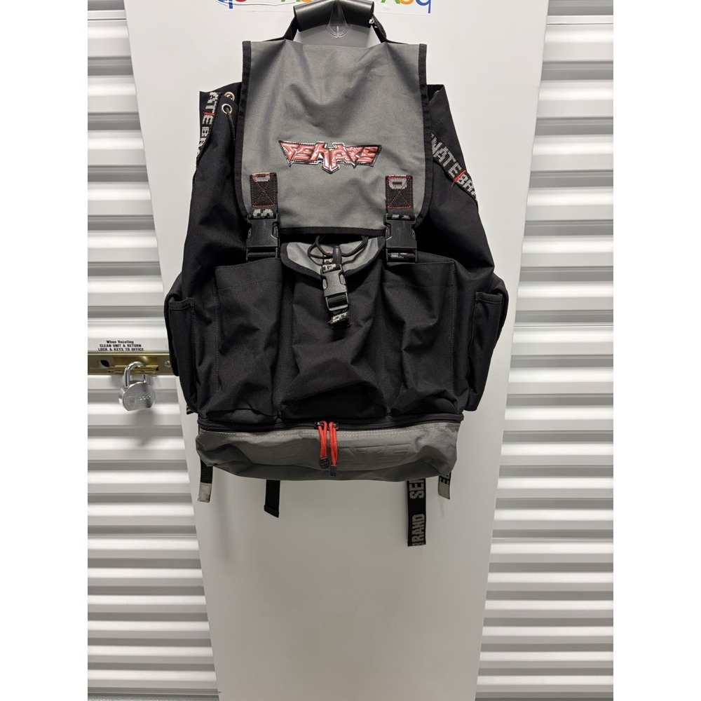 Senate Skate Brand Backpack Rollerblade Rare Vintage Cargo AVENGER SS-105 Black